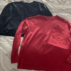 2 Boys Polo Shirts L (14-16) Red&Black